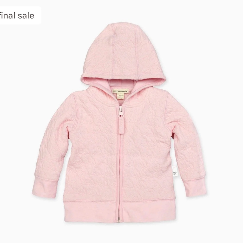 Burt’s Bees Baby - Organic Cotton Matelassé Baby Jacket - Blossom (6-9 months)